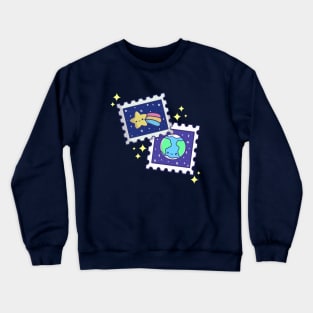 Kawaii Space Stamps Crewneck Sweatshirt